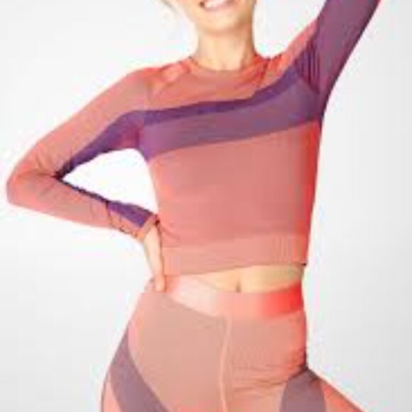 Fabletics Tops - Fabletics Tory Cropped Seamless Long Sleeve Top S